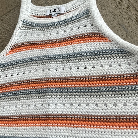EUC (worn once) 525 America ‘Jinney’ stripe halter crochet tank top (small) - Picture 4 of 6